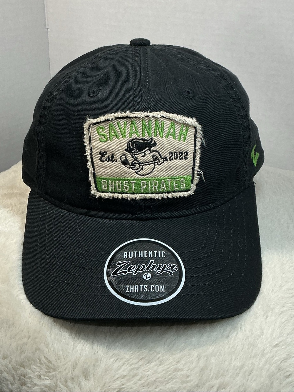 Savannah Ghost Pirates ECHL Hockey Hat 🧢 Zephyr Black Adjustable Slouch Cap NEW